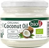 BIOASIA Bio Kokosöl, kaltgepresst, naturbelassen ohne Zusatzstoffe, veganes Fett zum Kochen, Braten...