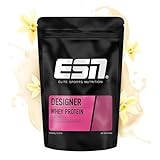 ESN Designer Whey Protein Pulver, Vanilla, 1 kg, bis zu 23 g Protein pro Portion, ideal zum...