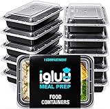 [10er Pack] 1-Fach Meal Prep Container Von Igluu - Essensbox, Lunchbox Mikrowellengeeignet,...